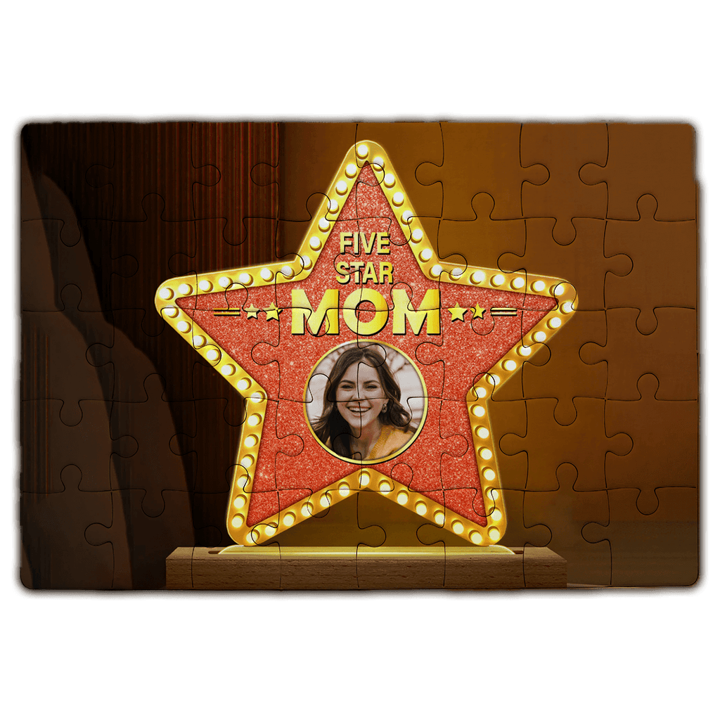 Personalisiertes Fünf-Sterne-Mama-Puzzle für Mama