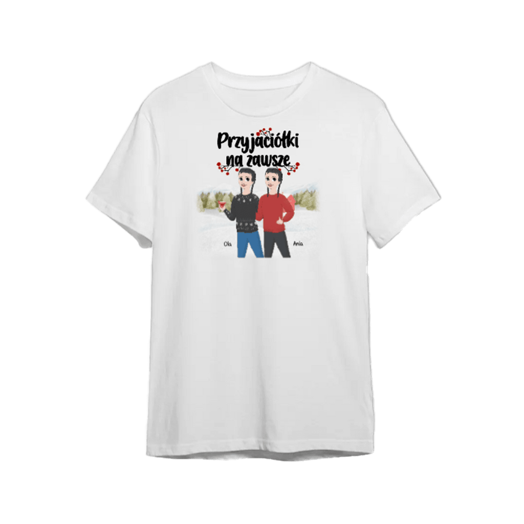Personalizowana Koszulka - Przyjaciółki na zawsze - Mejkmi - Personalizowane Prezenty Dla Twoich Bliskich!