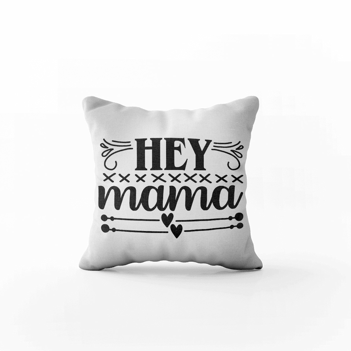 Poduszka z Napisem "Hey Mama" - Mejkmi - Personalizowane Prezenty Dla Twoich Bliskich!
