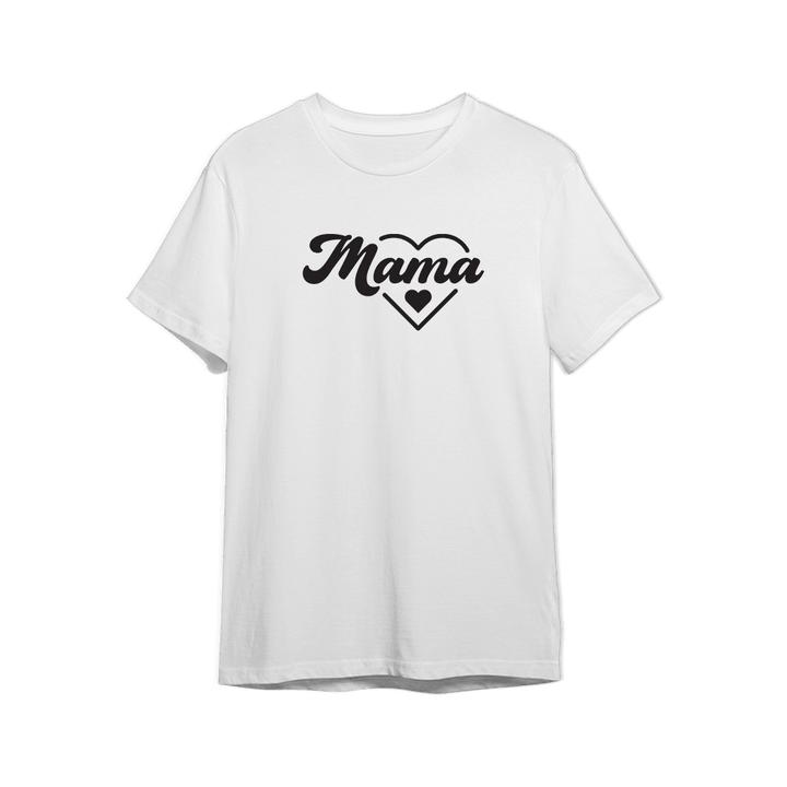 Koszulka z Napisem "Mama - w Sercu" - Mejkmi - Personalizowane Prezenty Dla Twoich Bliskich!