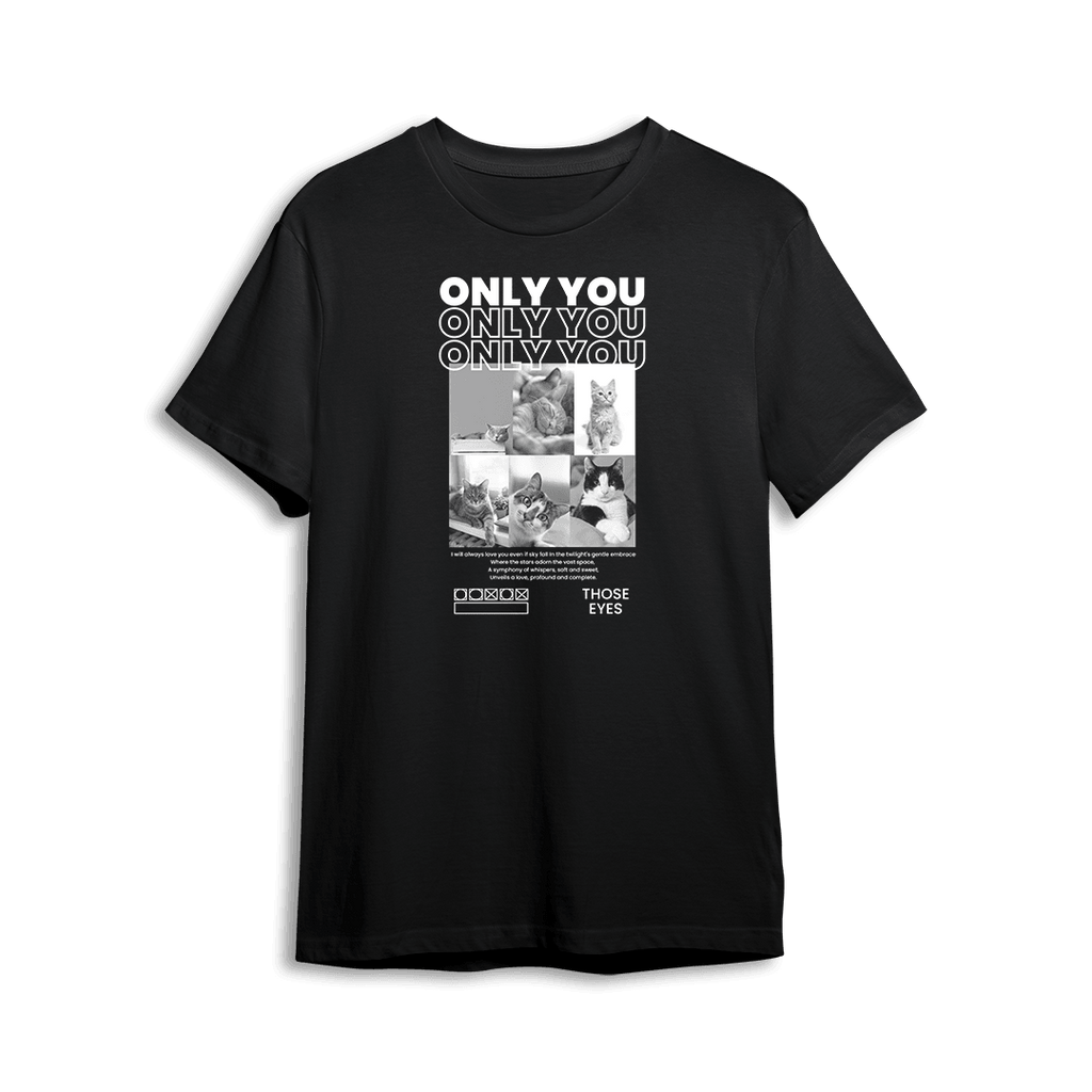Personalizowana Koszulka Only You ze zdjęciami Twojego kota - Mejkmi - Personalizowane Prezenty Dla Twoich Bliskich!