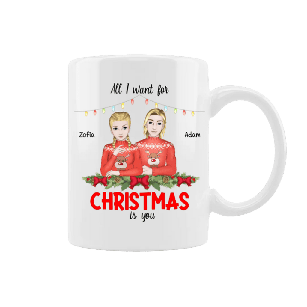 Personalisierte Tasse - All I Want for christmas is you - Mejkmi - Personalisierte Geschenke für deine Liebsten!
