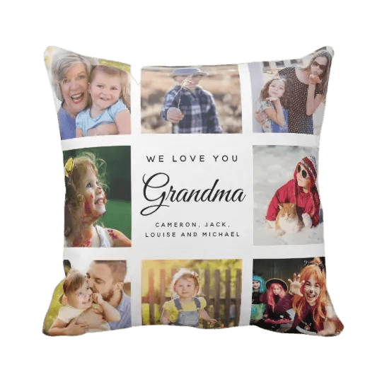 Personalisiertes We Love You Grandma Kissen für Oma als Geschenk -. Mejkmi - Personalisierte Geschenke für Ihre Liebsten!