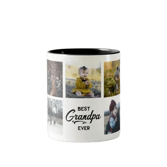 Tasse - BEST GRANDPA mit Ihren Fotos als Geschenk für Opa -. Mejkmi - Personalisierte Geschenke für Ihre Liebsten!