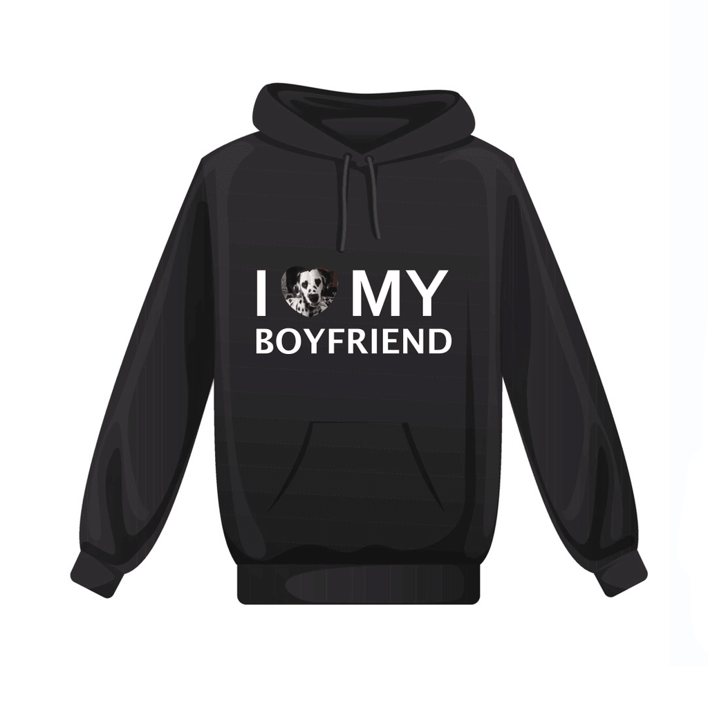 Personalisiertes I Love My Boyfriend Bold Sweatshirt mit Ihrem Foto als Geschenk -. Mejkmi - Personalisierte Geschenke für deine Liebsten!
