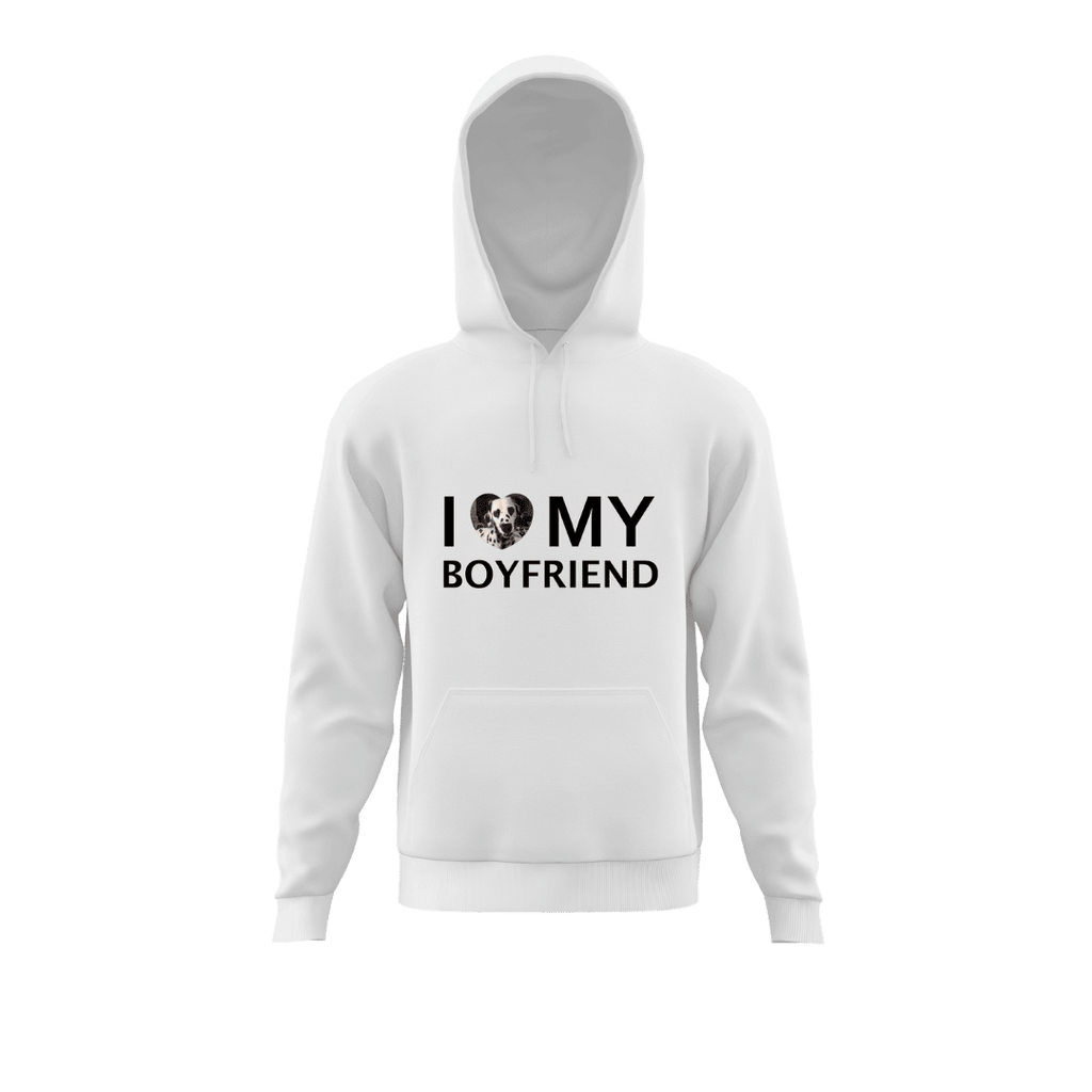Personalisiertes I Love My Boyfriend Bold Sweatshirt mit Ihrem Foto als Geschenk -. Mejkmi - Personalisierte Geschenke für deine Liebsten!