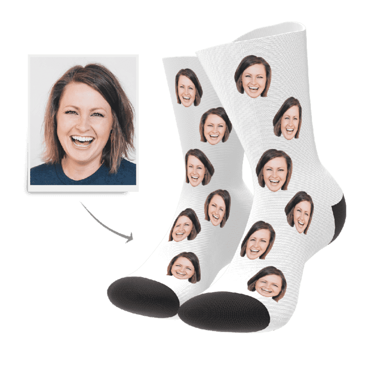 Śmieszne personalizowane skarpetki z Twoją twarzą na prezent - Mejkmi - Personalizowane Prezenty Dla Twoich Bliskich!